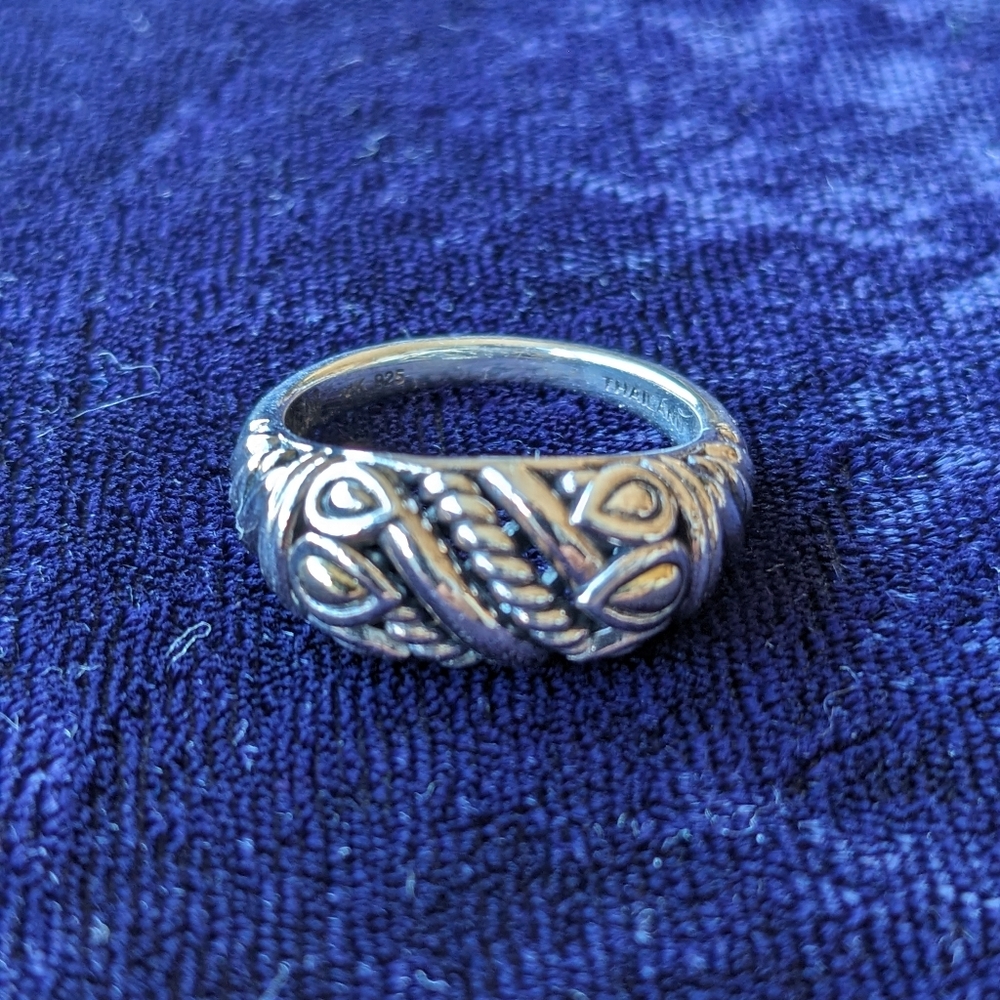 Designer 14K Gold And 925 Sterling Silver Two Tone Exotic Ring